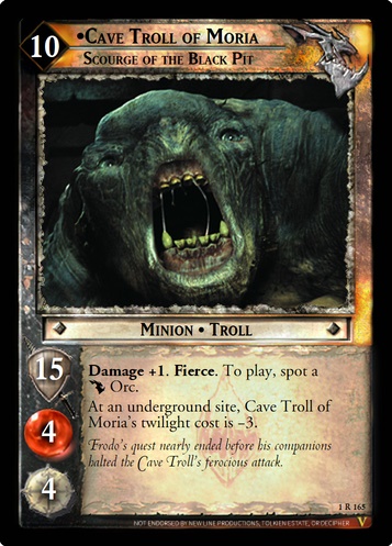 1R165 Cave Troll of Moria, Scourge of the Black Pit (F)