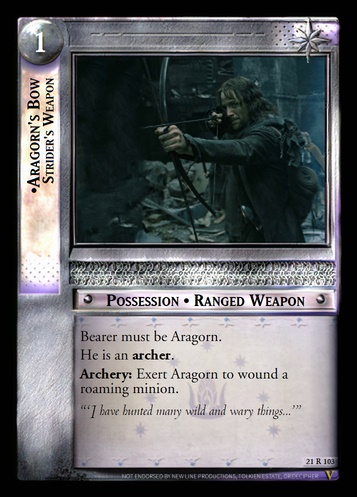 21R103 Aragorn's Bow, Strider's Weapon (F)