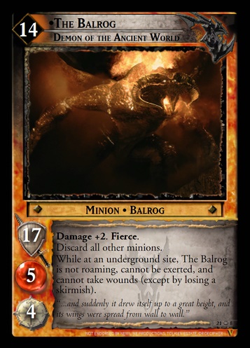 21O8 The Balrog, Demon of the Ancient World (F)