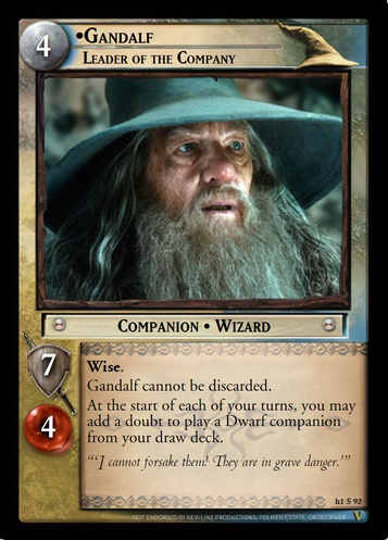 h1S92 Gandalf, Leader of the Company