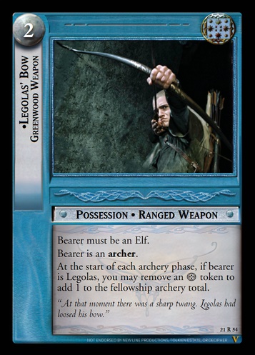 21R54 Legolas' Bow, Greenwood Weapon