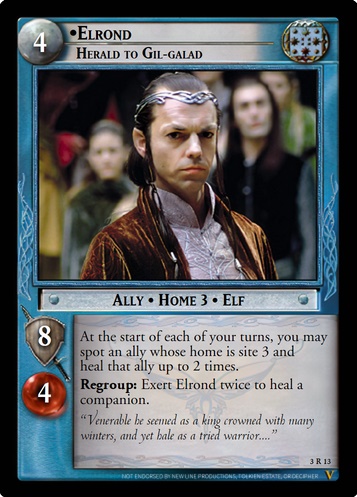 3R13 Elrond, Herald to Gil-galad