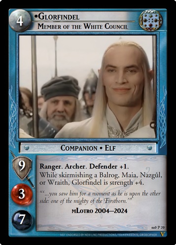 m0P20 Glorfindel, Member of the White Council